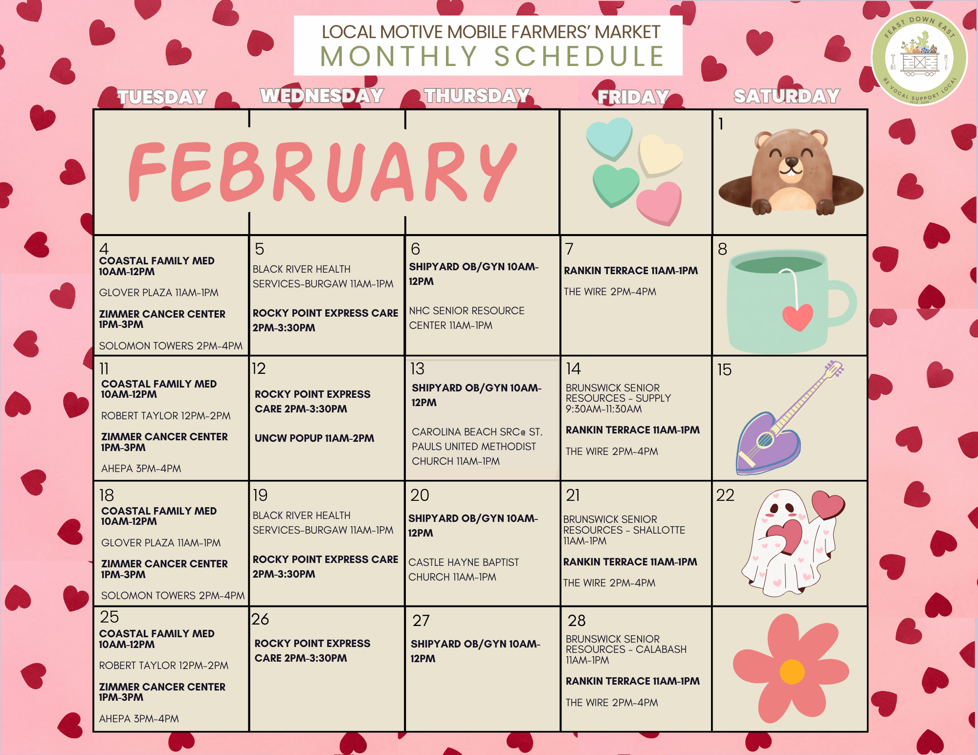 FDE Market Schedule February 2025 Front